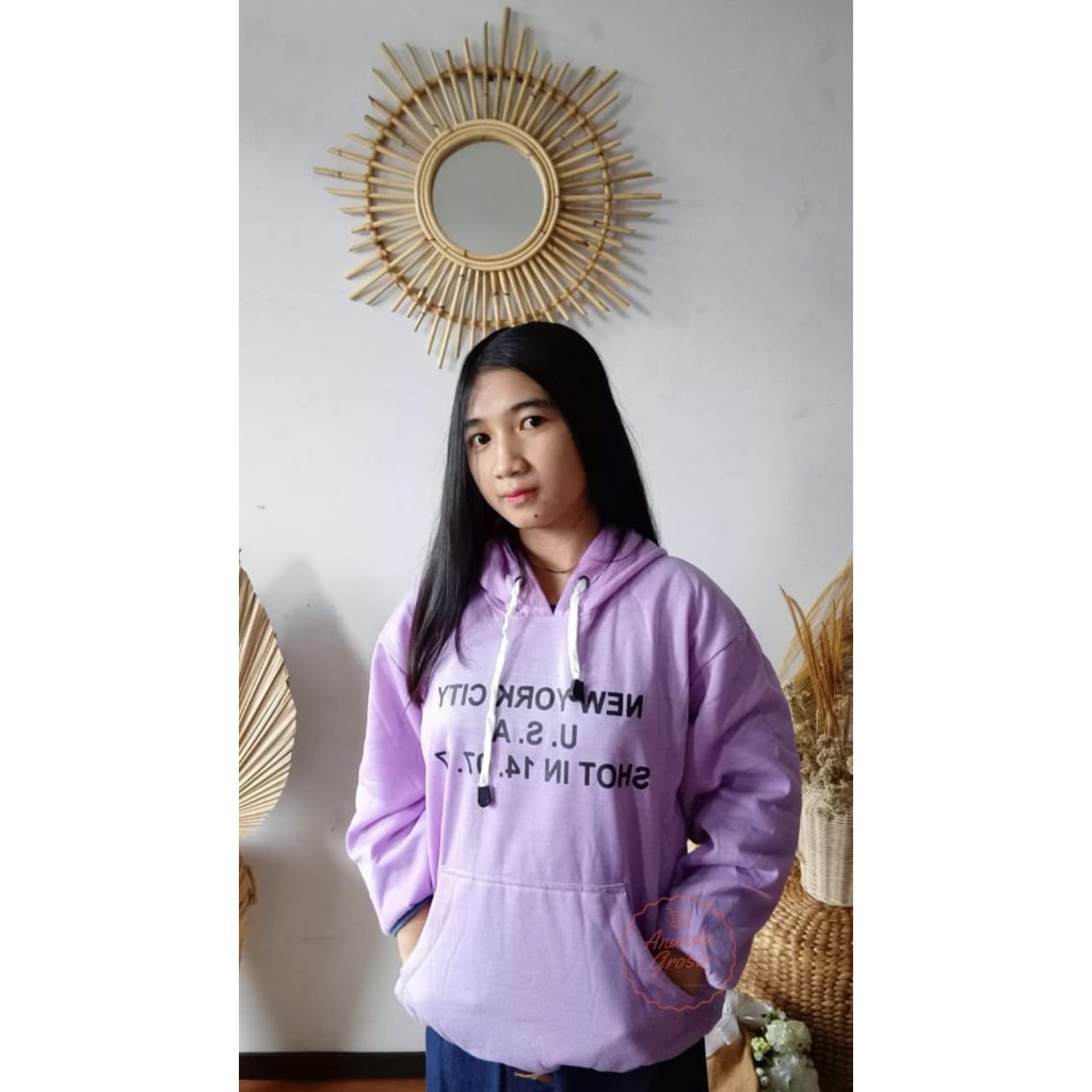 NEW YORK CITY Sweater Fleece Asli / Hoodie Wanita Terkini