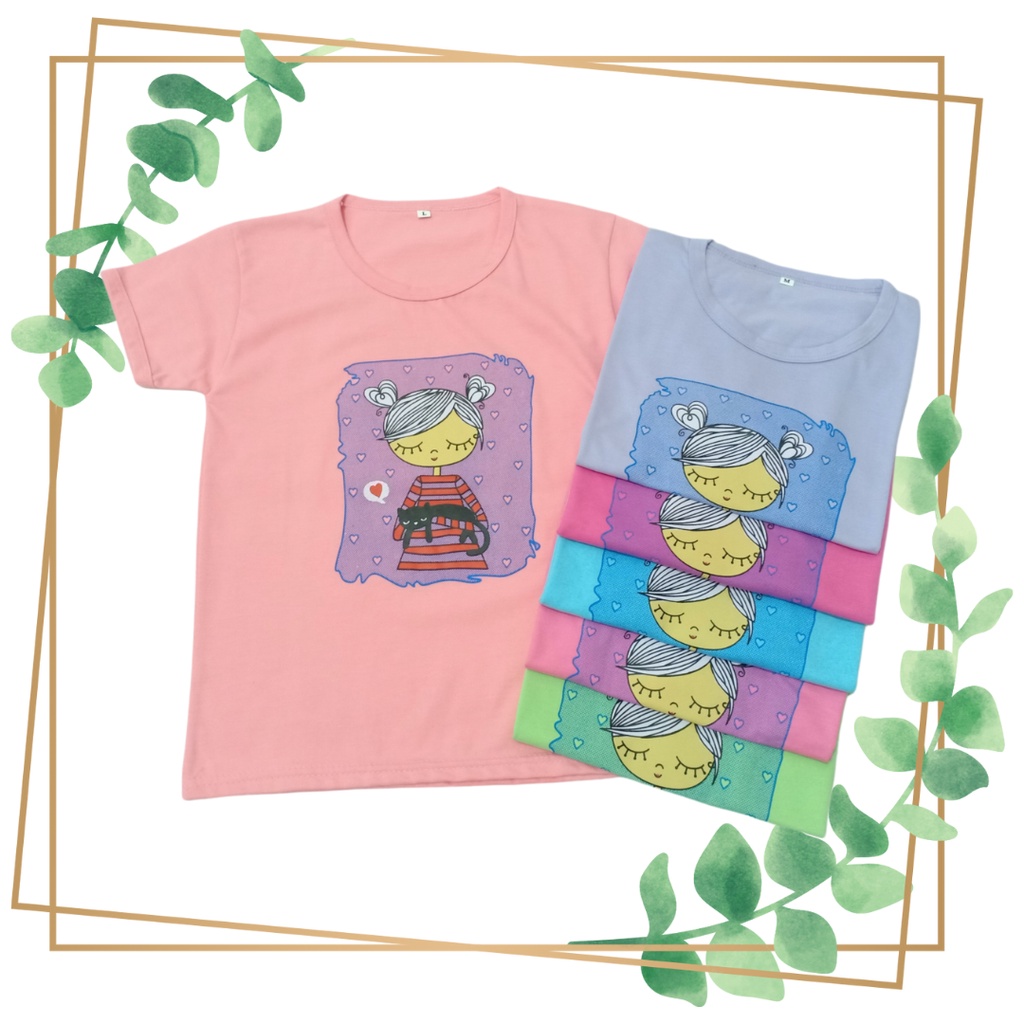 P008 KAOS ANAK MOTIF GIRL USIA 3-10 TAHUN ATASAN ANAK PEREMPUAN BAJU ANAK PEREMPUAN BAJU ANAK CEWEK 