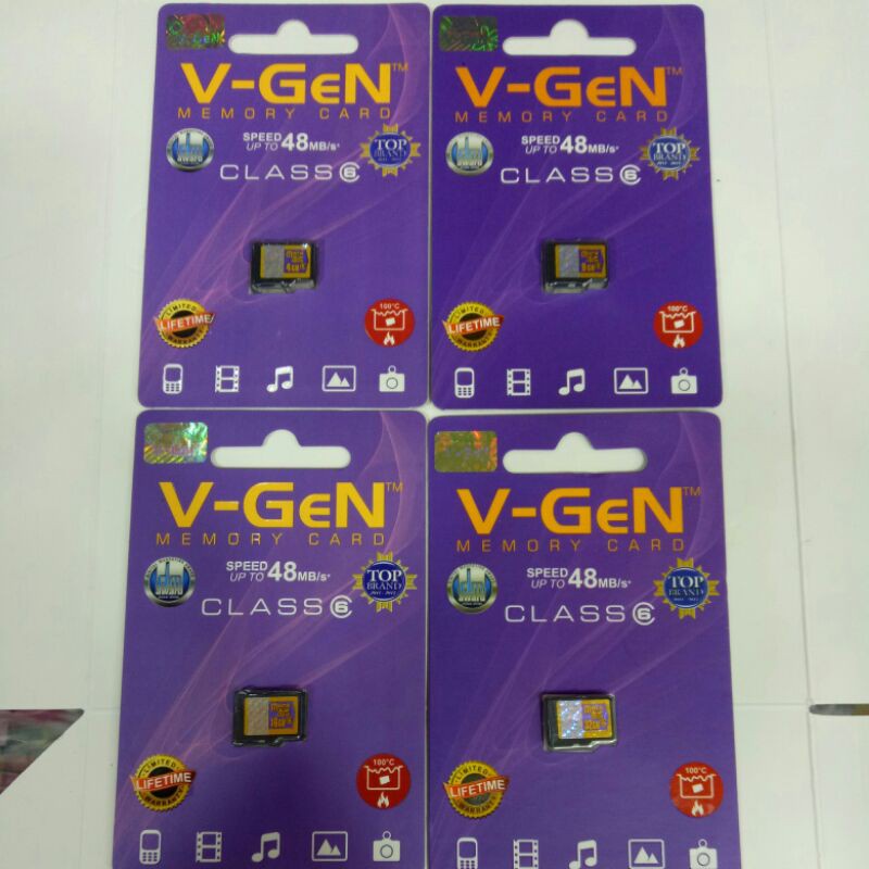 MEMORI HP 4GB 8GB 16GB 32GB MICRO SD MEMORY CARD VGEN CLASS 6 ORIGINAL BERGARANSI RESMI