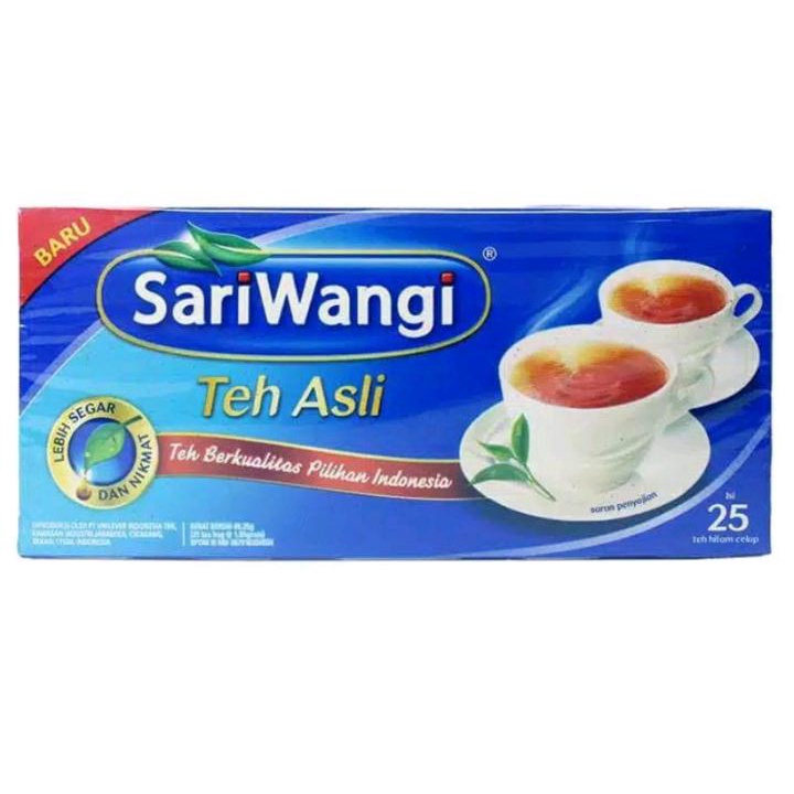 

SARIWANGI TEH CELUP ISI 25 KANTONG / TEH TARIK / TEH TUBRUK / TEH HARUM / ANEKA SNACK