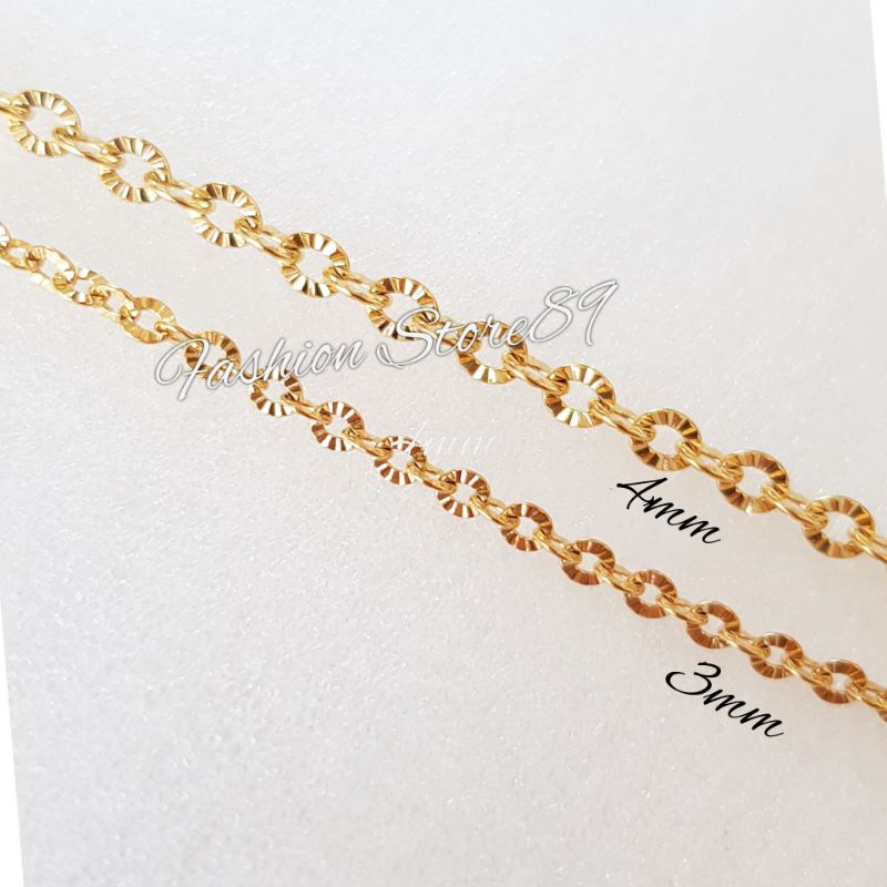 New Kalung Fashion Nuri Bunga Besar Rosegold Nori Ukir Titanium Rosegold impor antikarat