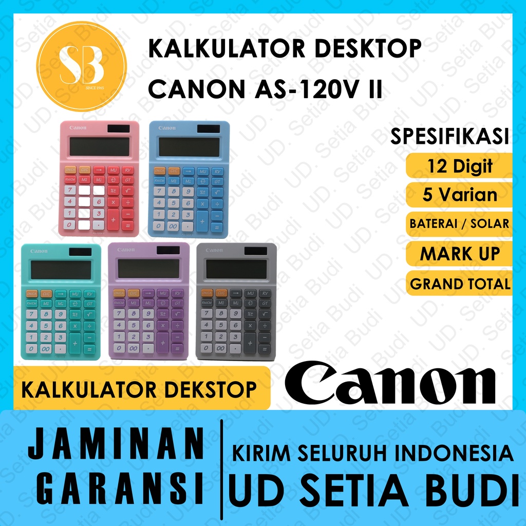 Kalkulator Desktop CANON AS-120V II Asli dan Bergaransi