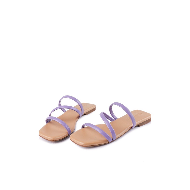 SANDAL FLAT WANITA HUSH PUPPIES  ORIGINAL CASUAL BRANDED PURPLE HW10