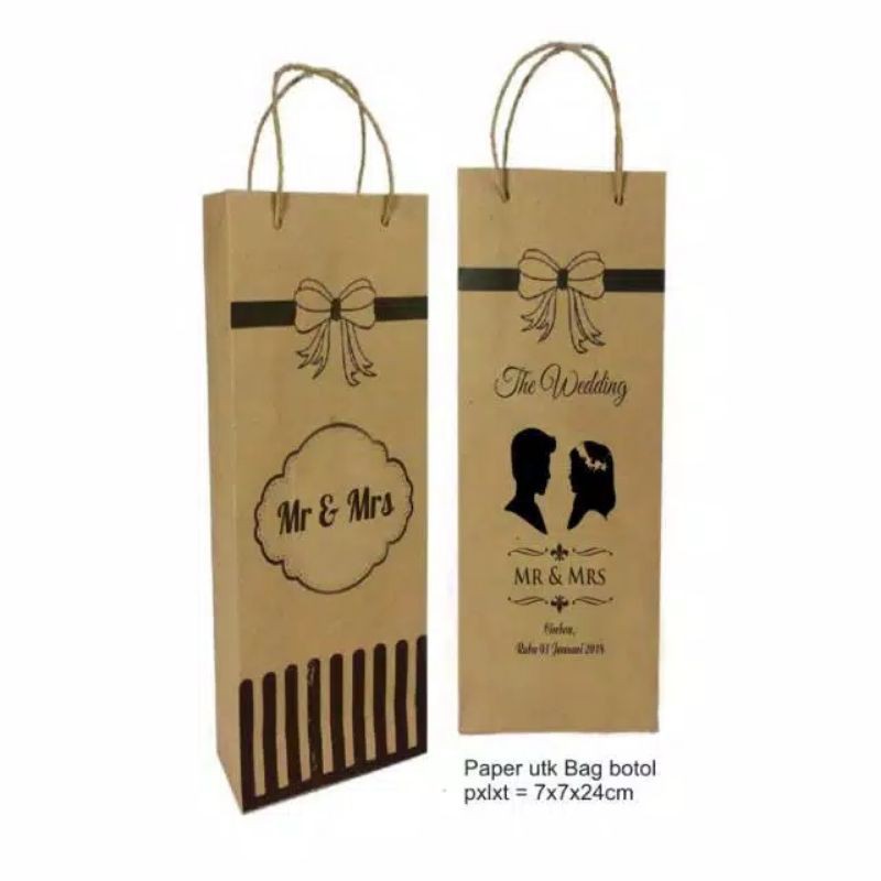 

paperbag custom ukuran 8*8*27 sovenir botol