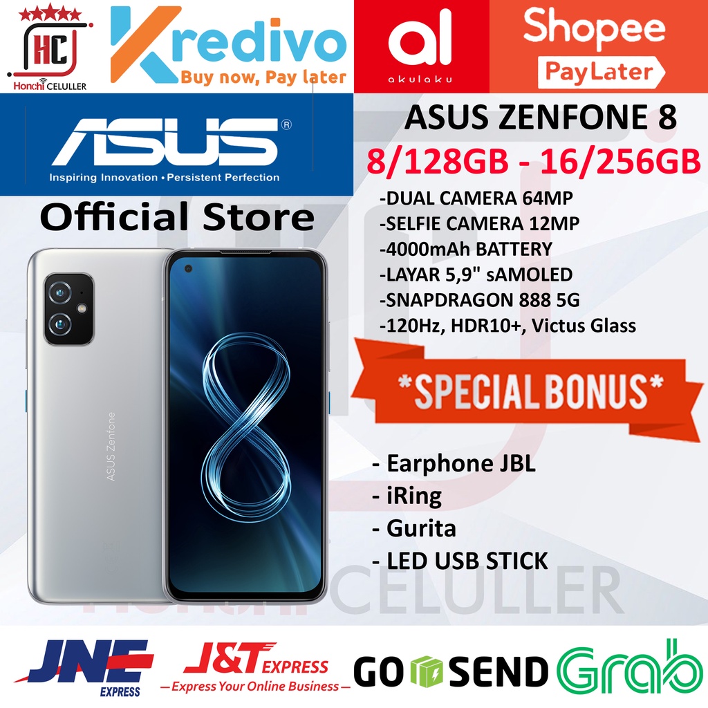 ASUS ZENFONE 8 12 256GB 12/256GB 8 128GB 8/128GB GARANSI RESMI ASUS INDONESIA