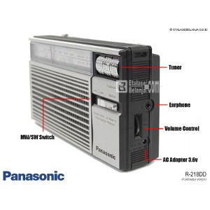 PORTABLE RADIO MW SW DUAL BAND   PANASONIC R 218DD Berkualitas