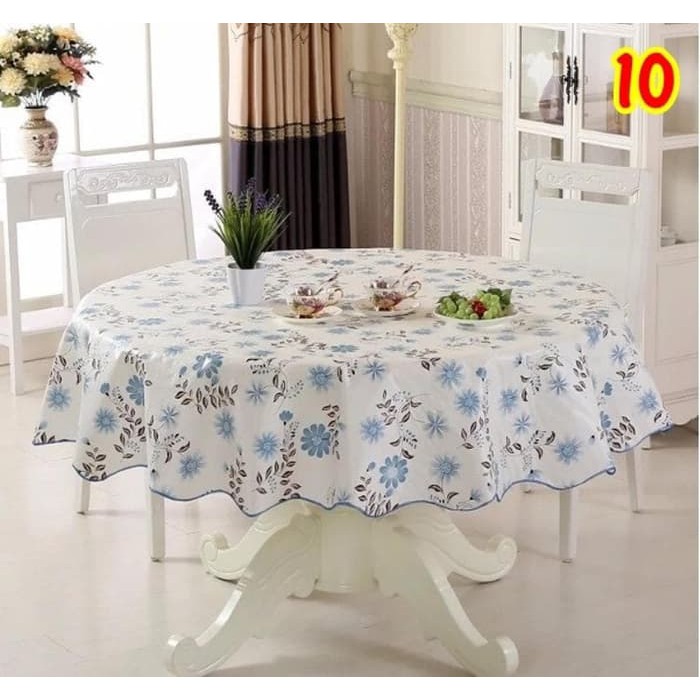 JUAL MURAH Taplak Meja Bulat Bunga Anti Air / Waterproof Round 152 x 152cm