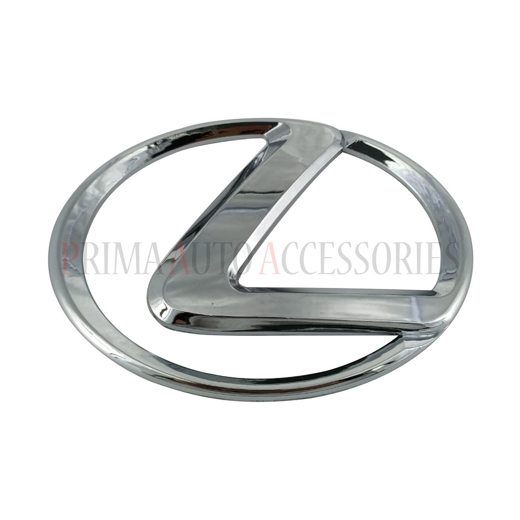 Emblem Logo Mobil Lexus Chrome 12 cm