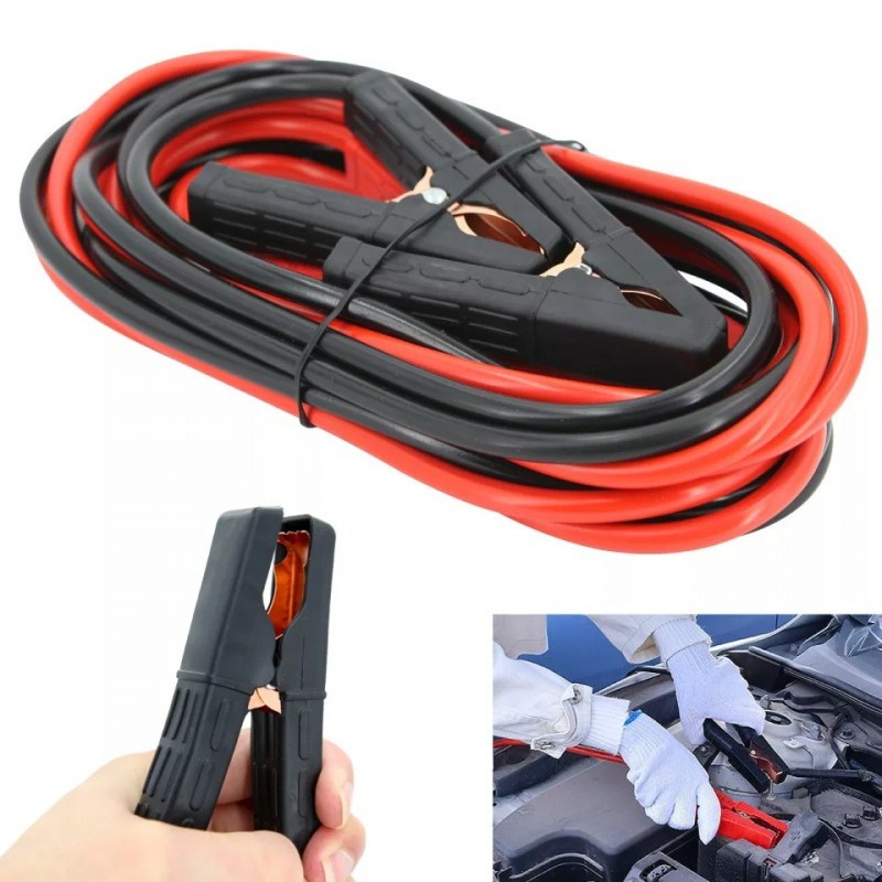 Kabel Jumper Starter Aki Mobil Isi Pengisi Daya Accu Charger Leads Pure Copper Car Battery Booster Cable Black Red 800AMP 3M