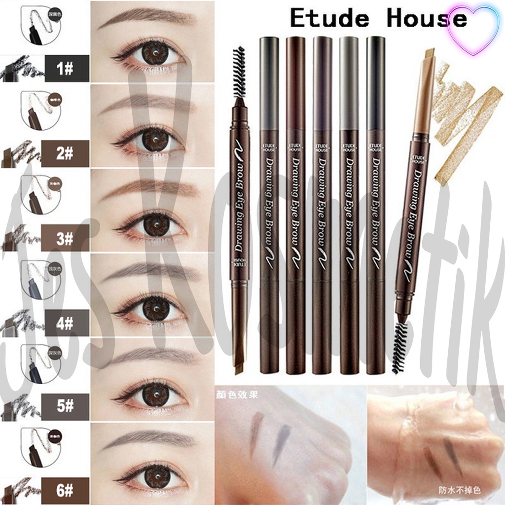 [PER PCS] Pensil Alis Etd House Eyebrow Pencil Korea Make Up Kosmetik Mata