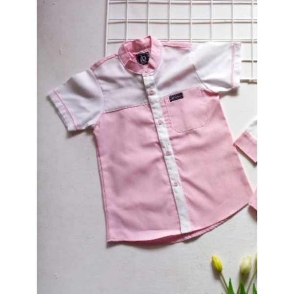 KEMEJA KOKO DAN DRESS COUPLE ANAK CEWE COWO BAHAN KATUN 1-12th