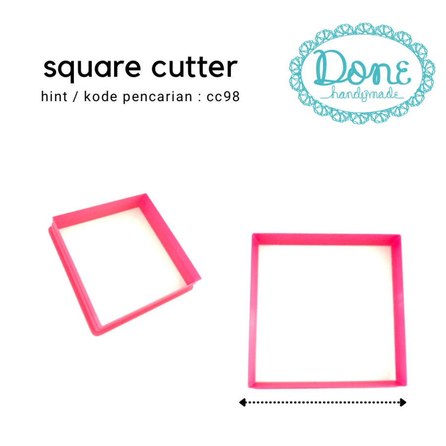 Done handymade cutter fondant chocolate cutter clay square cutter cc98