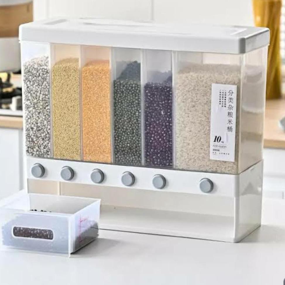 DISPENSER BERAS 12L / TEMPAT PENIMPANAN BERAS 12L / DISPENSER KACANG-KACANGAN