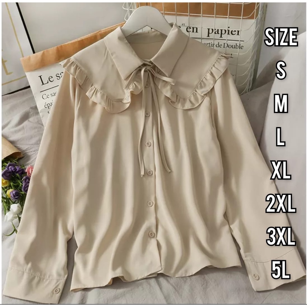 Saikato Blouse - Ukuran S M L XL XXL 3XL - Baju Jumbo - Blouse Kora Jumbo - Atasan Wanita Jumbo - Atasan Big Size