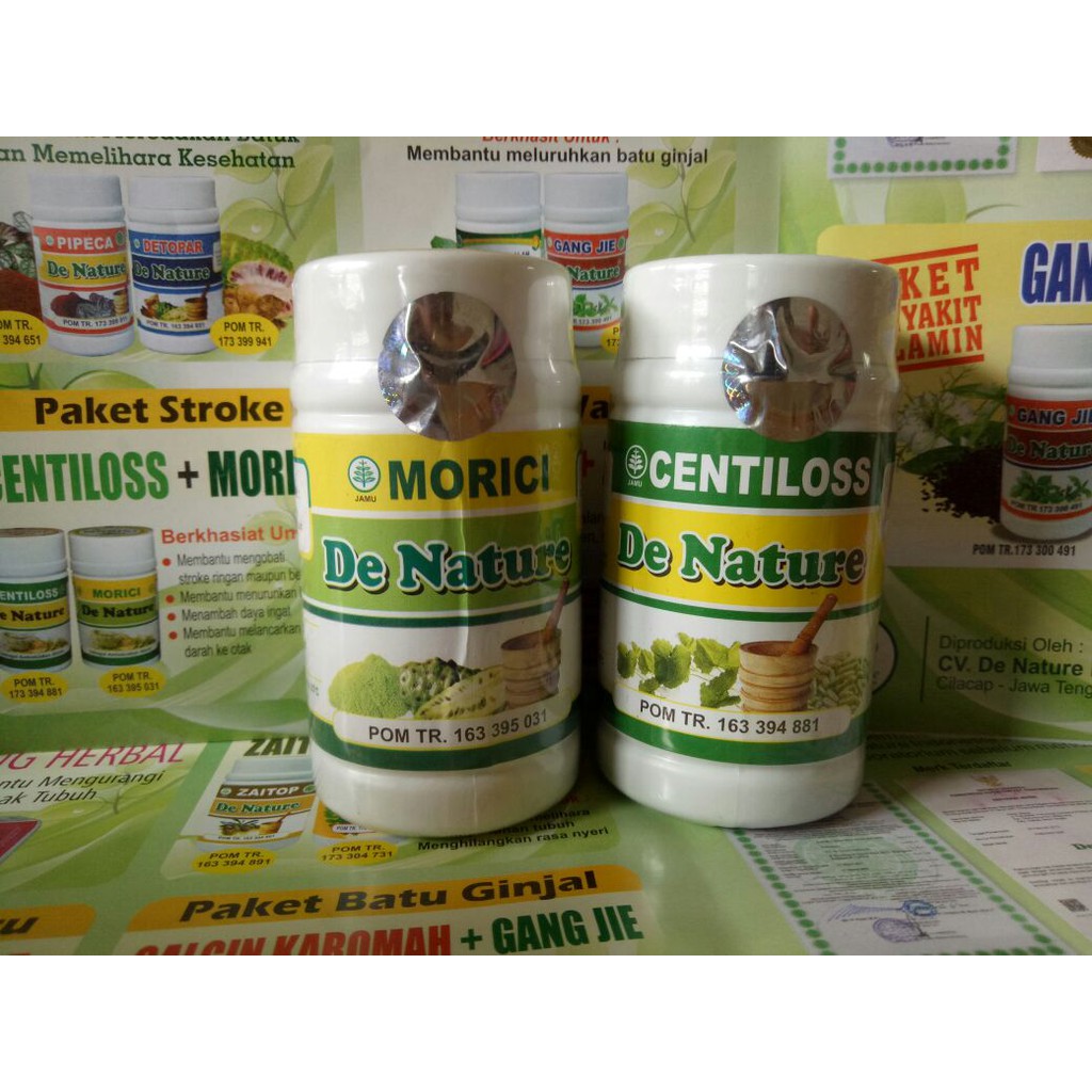 Obat Herbal Stroke Struk Kaki Lumpuh Sebelah Herbal CENTILOS & MORICI 100% DENATURE ASLI-BPOM-MUI