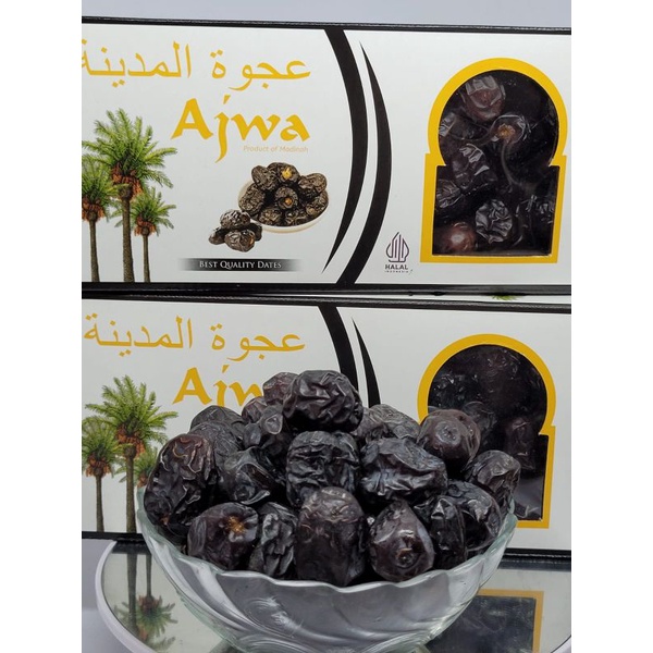 

kurma ajwa/kurma nabi kemasan dus 500 gram