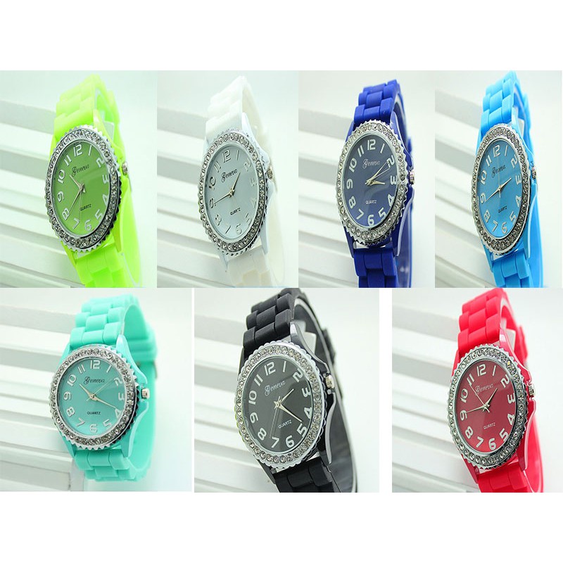 Jam Tangan Wanita/jam tangan korea -Geneva - Strap Silikon