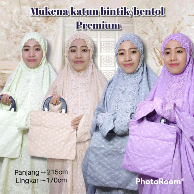 Mukena dewasa katun / mukena terusan / mukena polos