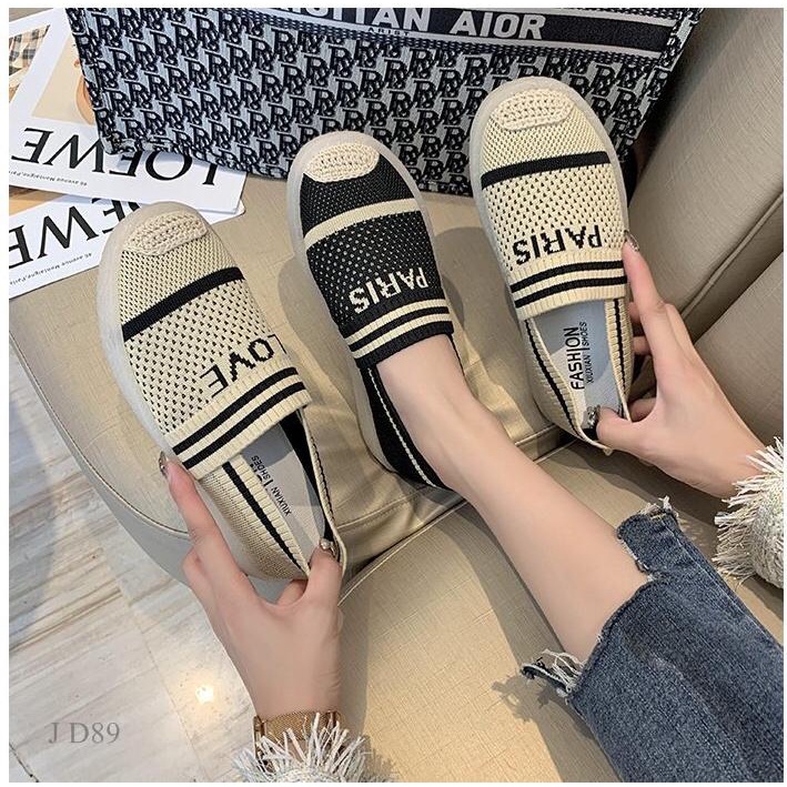 SEPATU WANITA SLIP ON FASHION AISHA D89