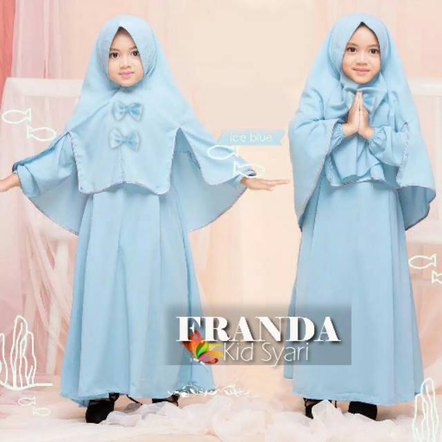 Gamis Anak Perempuan 7-9tahun  7tahun 8tahun 9tahun  gamis anak perempuan syari set kerudung