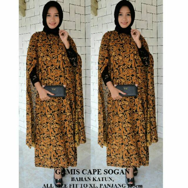 Gamis cape batik