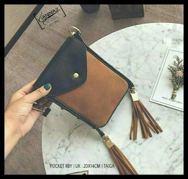 Tas murah poket dobel lonceng
