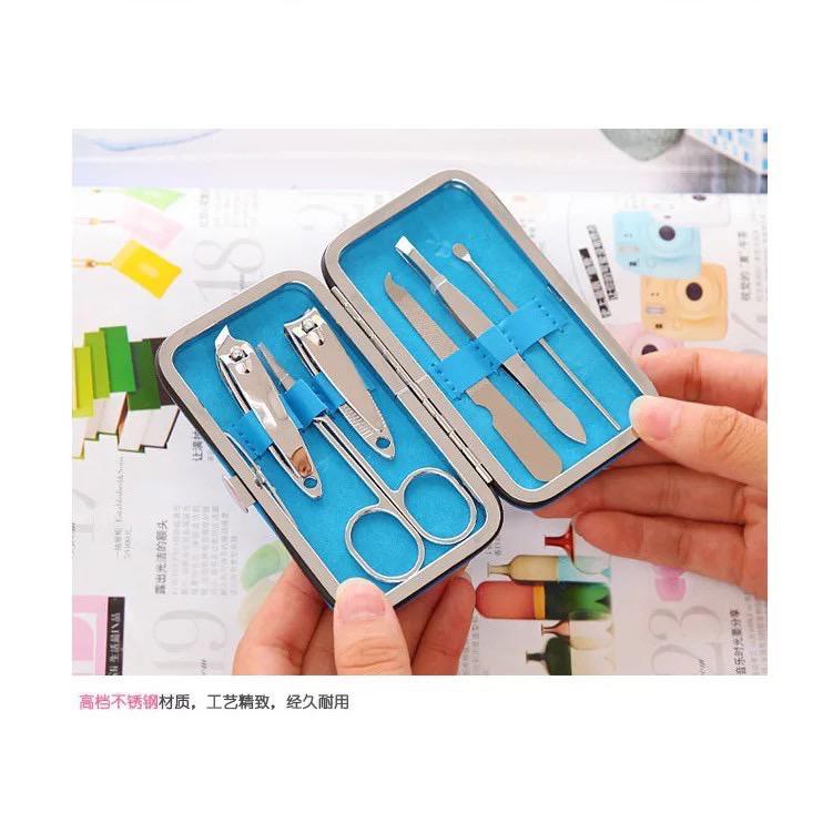 ~ HM8 ~  Gunting kuku set 7pcs hail art set /mani cure pedicure peralatan potong MURAH