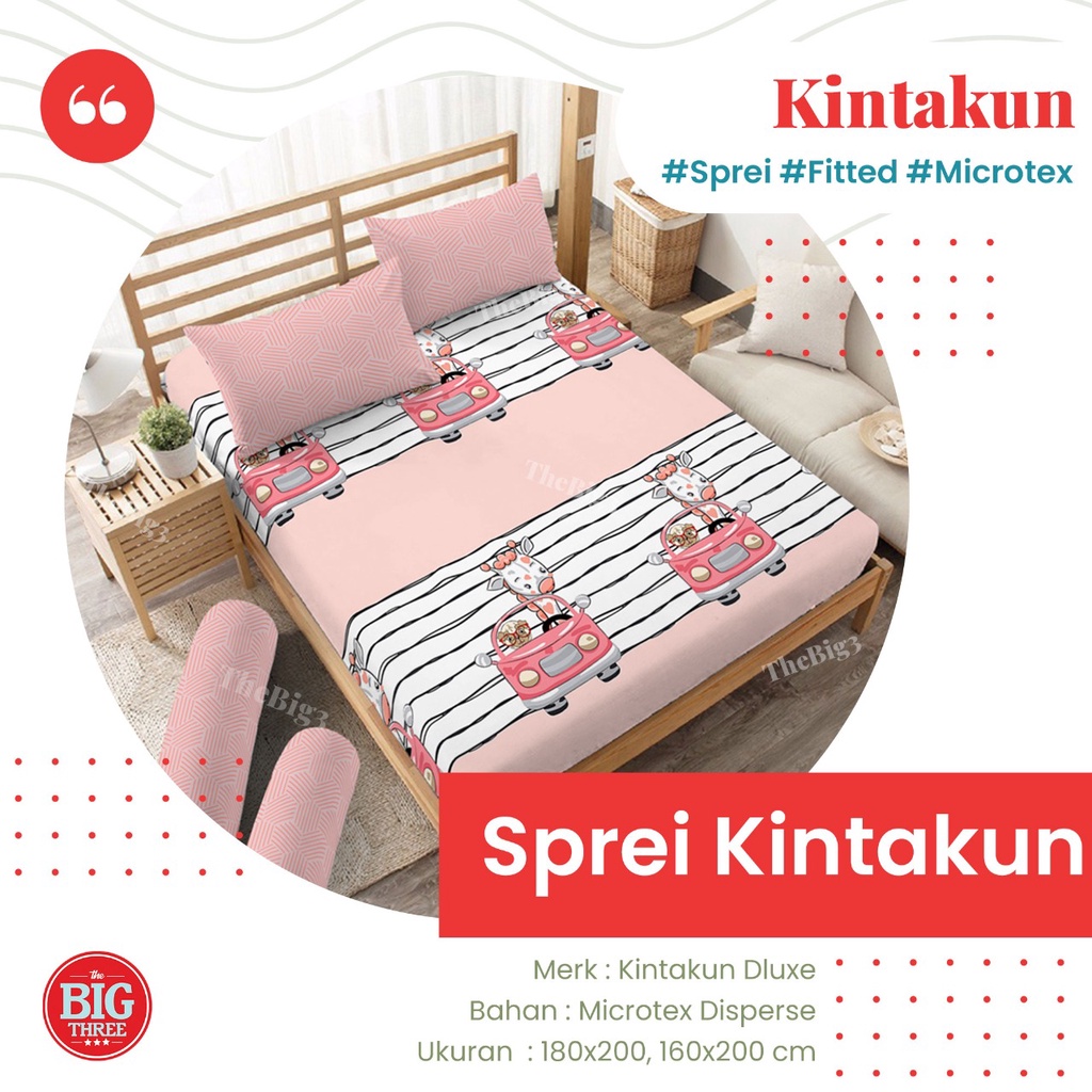 Kintakun Lite Sprei 180x200 / 160x200 cm Motif Minimalis Modern Bunga - TBT