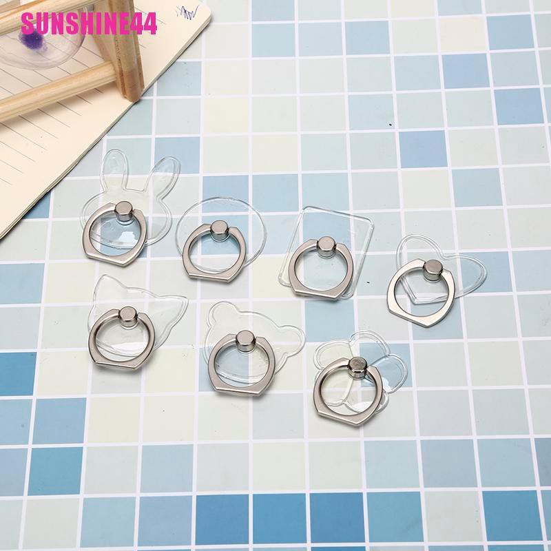 (SUN44) 1pc ring stand holder Transparan Untuk Handphone