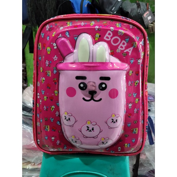 Tas Ransel Anak TK / SD BOBA - Tas Ransel Anak BOBA - Tas Karakter Boba - Tas Anak Sekolah TK/SD MUR