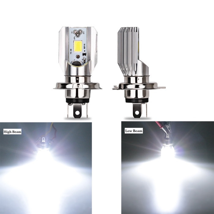 Lampu Tembak Motor H4 Headlight LED Hs1 6W 6500K 1 PCS