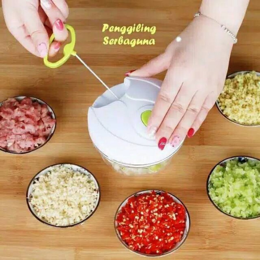 MINI CUTTER MIXER TANGAN- BLENDER TANGAN MANUAL-PEMOTONG BUMBU SAYURAN