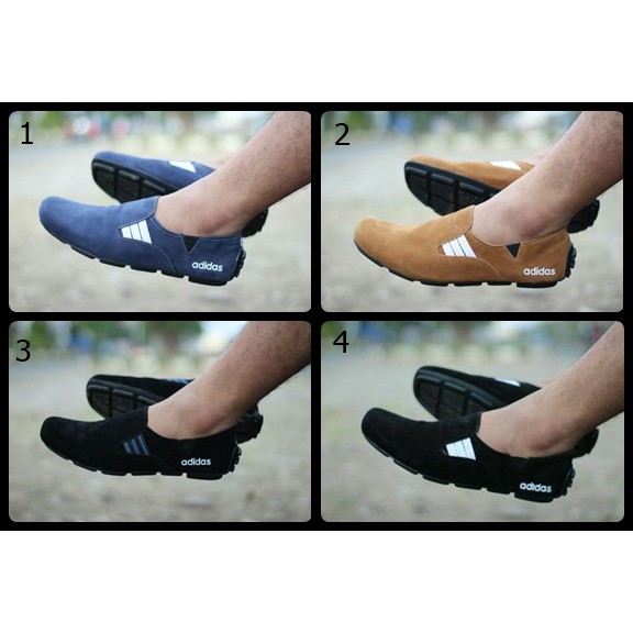 sepatu pria slop suarez slip on pria santai kulit suede original handmade