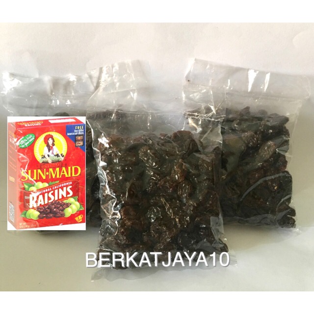 Kismis Raisins Sun Maid 100 Gram import USA California REPACK