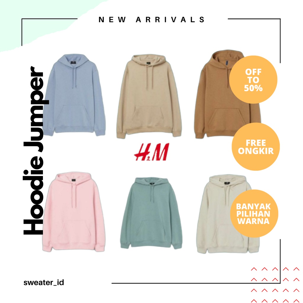 HOODIE H&amp;M SWEATER H&amp;M HOODIE HNM SWEATER HNM POLOS TERLARIS FULL TAG M L XL