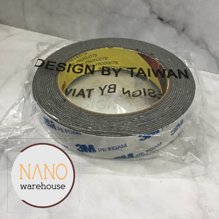 Double Tape 3m Putih Foam / Isolasi Timbal Balik Busa 23mm X 4.5 M