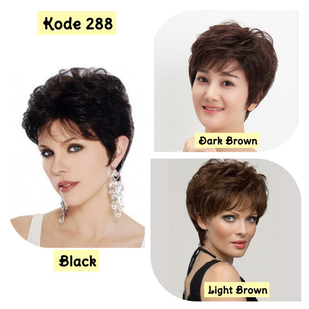 Rambut Palsu Wanita Tebal Wig Rambut Perempuan Tahan Panas Kualitas Premium Wig Panjang Lurus Hitam