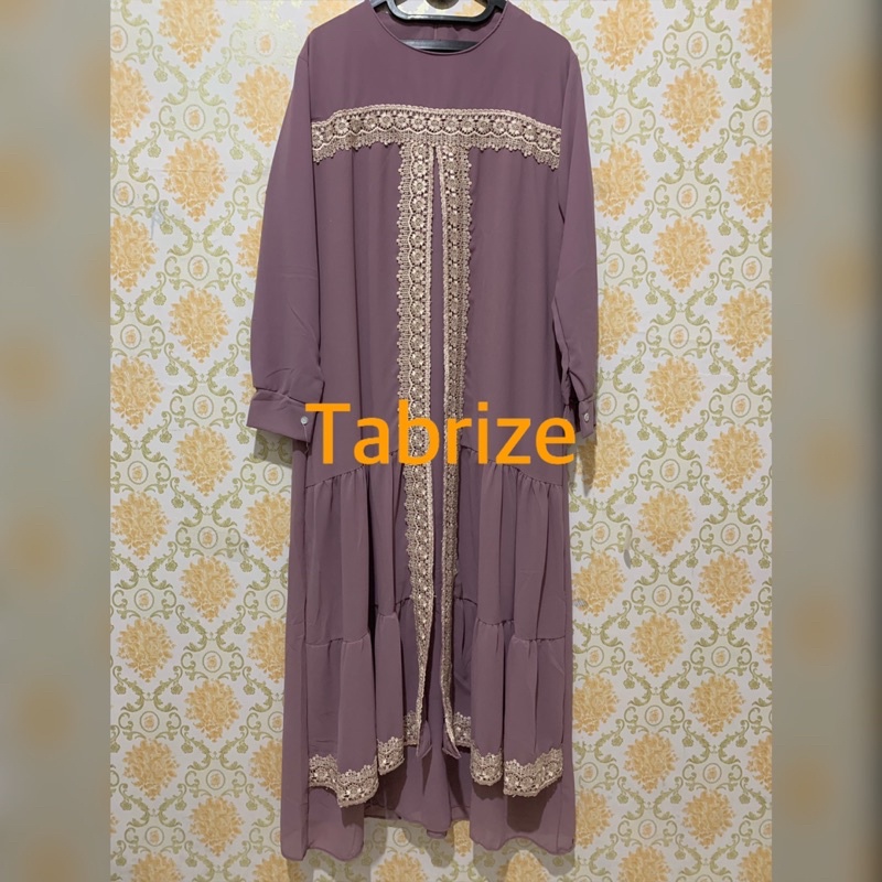 T-R Dress Ceruty Aplikasi Renda Terbaru 2022 / Malea Dress Maxi / Dress Renda Jumbo Wanita Terbaru / Dress Ceruty Polos /Dress Kondangan Aplikasi Renda / Dress Pesta Wanita Terbaru-7