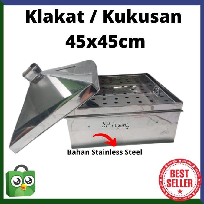 %%%%] Klakat Kukusan Kotak 45cm Dandang Dimsum Stainless steel