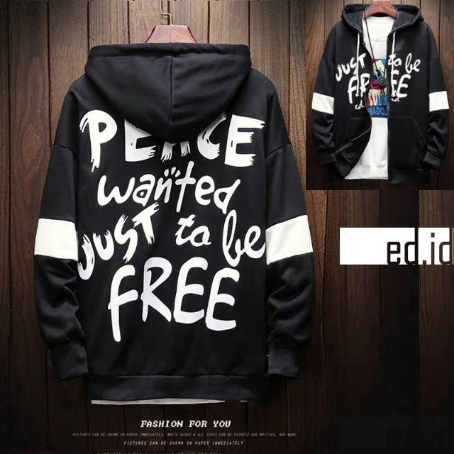 TOTOTAshop.Sweater hoodie WANBE pria,bahan babyterry premium.motif sablon.