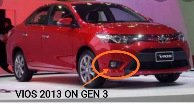 Lampu kabut foglamp vios 2013 gen 3 bahan mica plastik