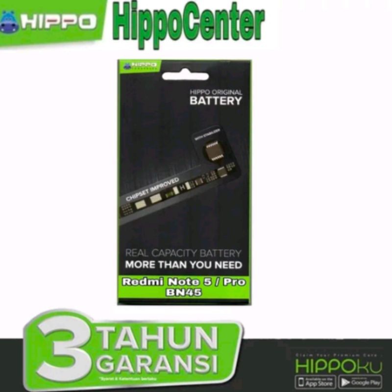 Hippo Baterai Batre Xiaomi Redmi Note 5 / 5 Pro BN 45 Original Battery Xiao Mi BN45 Garansi Resmi