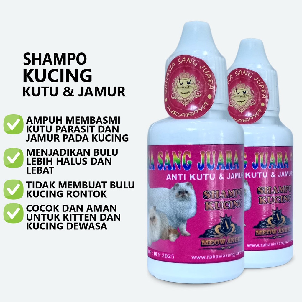 SHAMPO KUCING ANTI KUTU DAN JAMUR UNTUK KITTEN DAN DEWASA