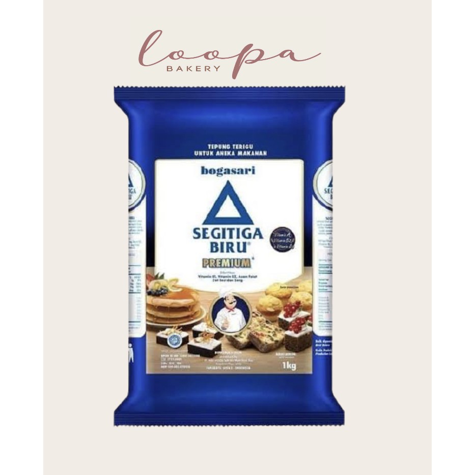 

Tepung Bogasari Segitiga Biru Premium 1000 gr / 1 kg - Untuk Semua Makanan