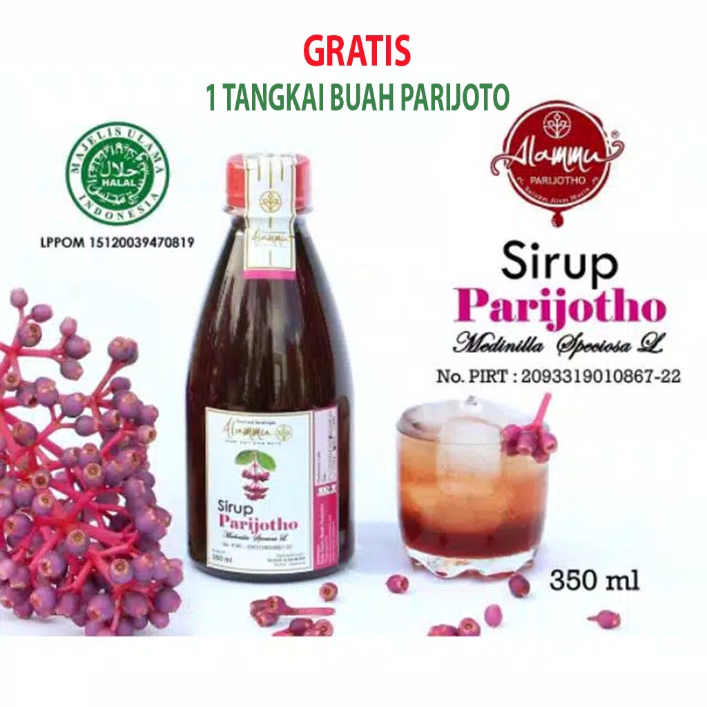 

SIRUP BUAH PARIJOTO ASLI MURIA 350 ML PLUS 1 TANGKAI BUAH PARIJOTO MURIA