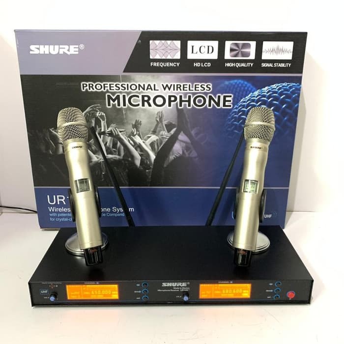 mic wireless shure ur 12d+ Mic wireless shure UR 12D  (2 pegang )