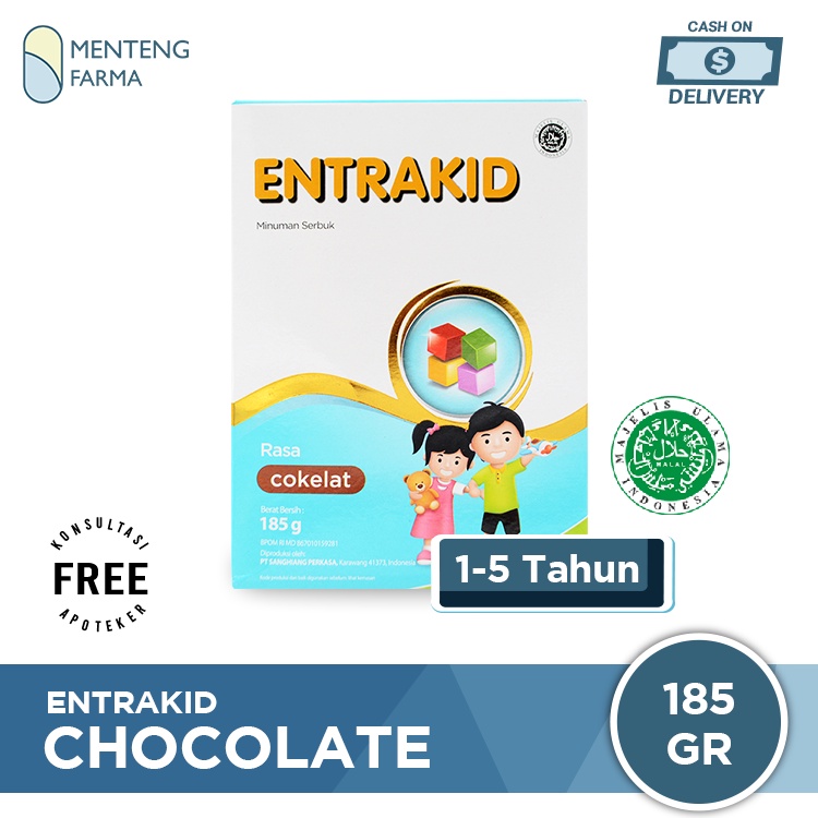 Entrakid Chocolate 185 Gram - Susu Penambah Nafsu Makan Anak