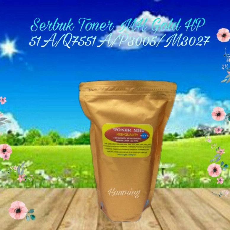 Serbuk Toner MHHQ Gold HP 51A Q7551A M3027 M3035 P3005dn M3027x M3035xs P3005n P3005dn P3005x 1kg
