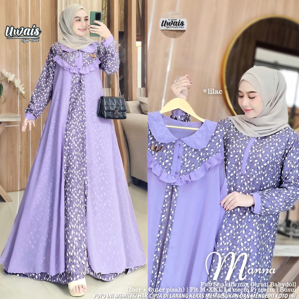 MANNA GAMIS UWAIS ORIGINAL TERBARU Gamis Remaja Terbaru Premium Jumbo