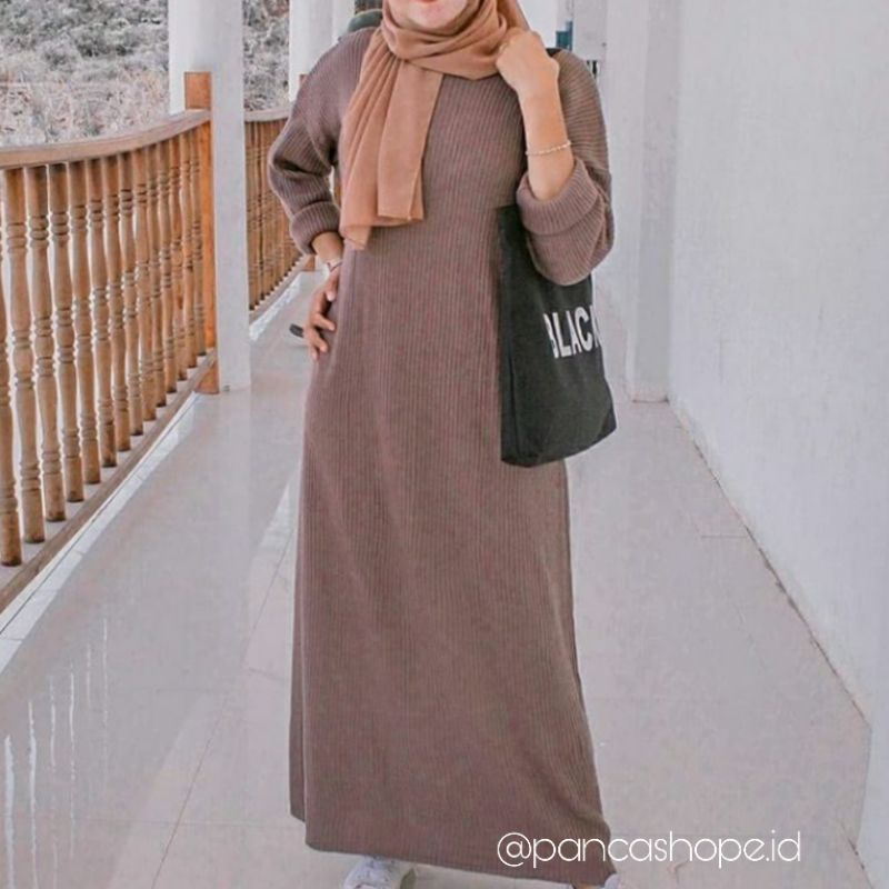 BOXY LONGDRESS (PRELOVED) MOCA